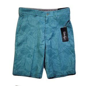 Walter Hagen Blue Leaf Print Men Shorts